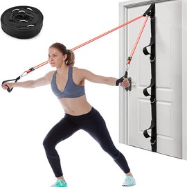 Heavy Duty Multi Loop Door Anchor Strap Leg Ankle Straps for Resistance Training Physical Therapy Home Workouts