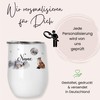 GRAZDesign Stainless Steel Wine Cup with Name Gift Set Christmas