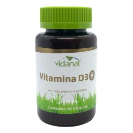 Vidanat Vitamina D3 Vidanat 30 Cápsula Sistema Inmune Osteoporosis Sabor Sin Sabor