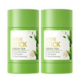 SIKture Green Tea Clay Stick for Face, 2PCS Mask Stick Green Tea Deep Cleanse Mask, Deep Pore Cleansing Purifying Moisturizing for All Skin Types