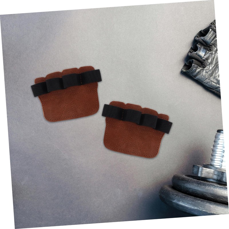 Sosoport Grip Pads for Weightlifting Durable Fake Leather Workout Gloves