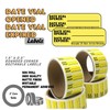 Date Vial Opened Date Vial Expired Labels, Yellow 1.5" x