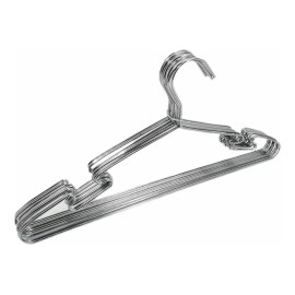 CB Set 30 Ganchos Metal Acero Inoxidable Para Ropa