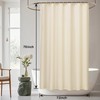 AooHome Extra Long Fabric Shower Curtain, Polyester Solid Shower Curtain
