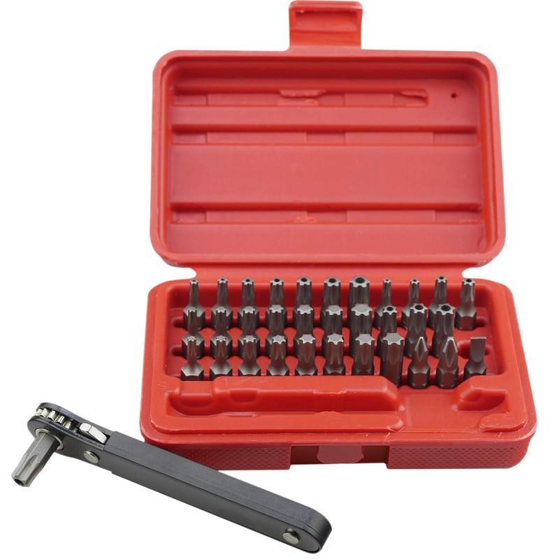 KAIFNT K403 Comprehensive Torx Bit Set with Mini Ratchet Wrench,