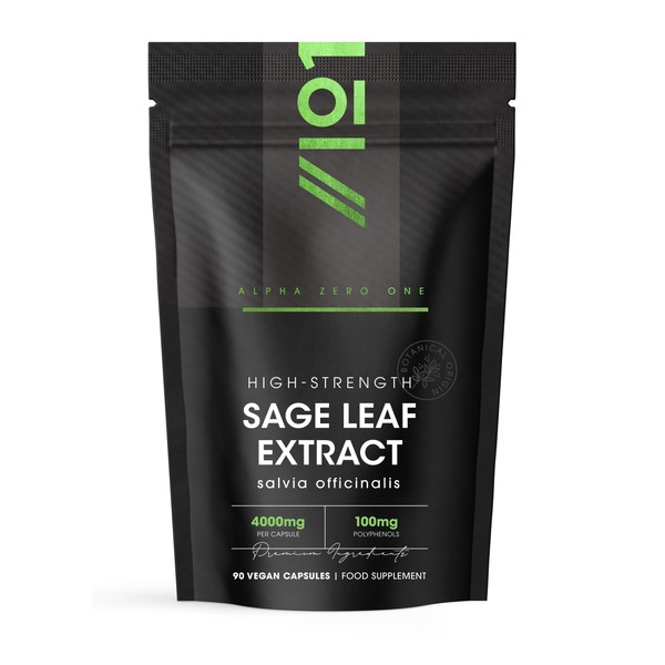 Sage Tablets for Menopause 4000mg – Standardised 20% Polyphenols (100mg)