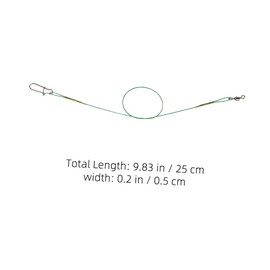 Kisangel 30pcs Fishing : Heavy-Duty Steel Wire Leader with Rotating Snap - Saltwater Fishing Gear for Rigging Bait Connect Lure and Hooks