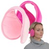 Basic Sense 2PCS Extra Wide Plain Earmuff, Fuchsia-Baby Pink