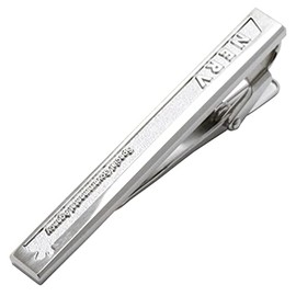 Evangelion x SWANK NERV Tie Clip, Tie Bar, Silver, Tie Clip, eva043tie, Brass, No Gemstone