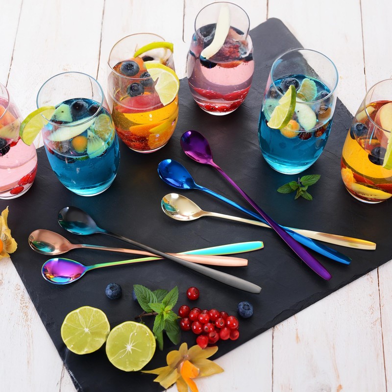 GRÄWE Königstein Series Long Drinking Spoons, Set of 6, Stainless