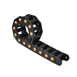 Fielect Drag Chain Cable Carrier Open Type with End Connectors R100 40X100mm 1 Meter Plastic for Electrical CNC Router Machines Black 1Pcs