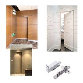 Ranbo Commercial/Home Self Closing Door Pivot Hinges Heavy Duty Hidden Hinges for Wood Doors 360 Degree Shaft Stainless Steel Invisible Pivot Hinge System (Regular)