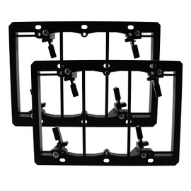 Maxmoral 2PCS 3-Gang Low Voltage Mounting Bracket Multipurpose Drywall Mounting Bracket for Wall Plate of Telephone Wires, Network Cables, HDMI, Coaxial, Speaker Cables