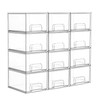 Vtopmart 12 Pack Clear Stackable Storage Drawers, 4.4'' Tall Acrylic