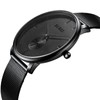 BUREI Men's Watch, Black, Simple, Stylish, Popular, Stylish, Brand, Waterproof,