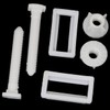 Rectangular Toilet Seat Hinge Bolt Screw FMHXG 2PCS 4.5x2.4x6.1cm White