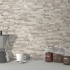 SUNWINGS Peel and Stick Mosaic Natural 3D Stone Self Adhesive