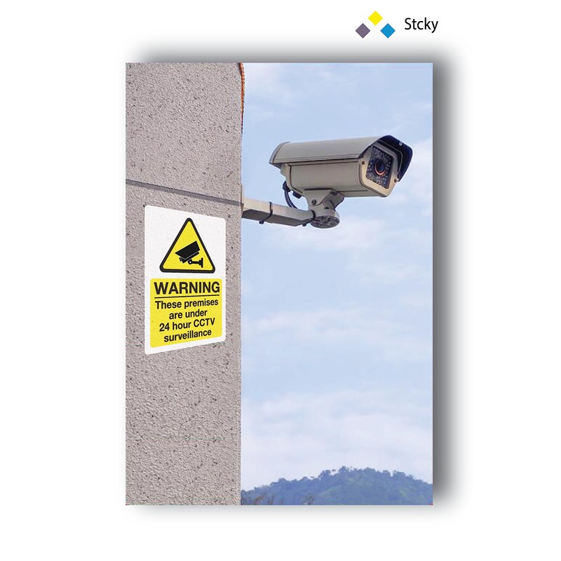 stcky 24 Hours CCTV Surveillance 20 x 15 cm (Pack