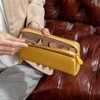 Kiotchiola Women's Long Wallet, Italian Leather, 3-Layer Long Wallet, Round