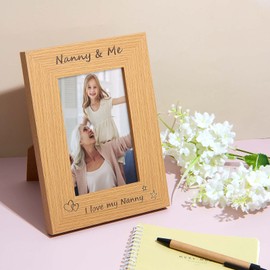 I Love My Nanny Photo Picture Frame Gift 6 x 4 Inch Nanny and Me Picture Photo Frame Love Nanny Gifts Nanny Photo Frame for Christmas Nanny Gift