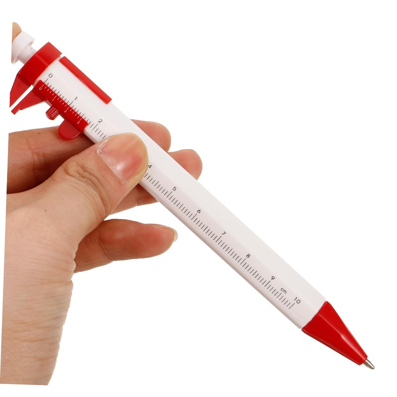 Operitacx 5Pcs Vernier Caliper Ballpoint Pens Multifunctional Ruler Pens for