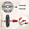 Runseaway 2Pcs Universal Light Fixture Mounting Bracket Kit, 4” Round