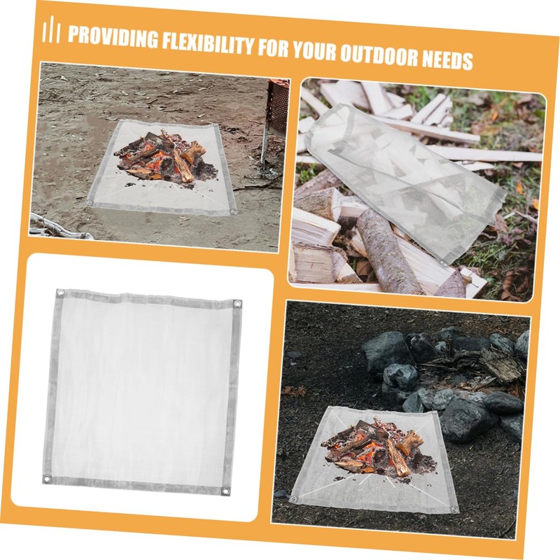 BESPORTBLE Fire Pit Screen Mesh Fireproof Deck Fire Pit Compact