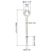 QWORK Eye Bolt with Nuts, 3/4'' x 12" Galvanized Eye