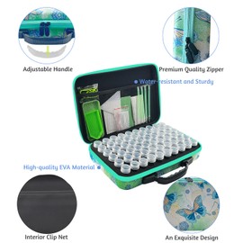 LIRUNQIU Diamond Painting Storage Containers, 60 Slots Diamond Art Accessories and Tools Kits Storage Box for Jewelry Beads