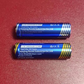RUIHU Lithium AA Batteries 3500mAh, 4 Pack 1.5V Longest Lasting Ultra Powder Double A Battery for High-Tech Devices-New Upgraded Golden Type, Non-Rechargeable (Lithium AA-4 Count/Blister)