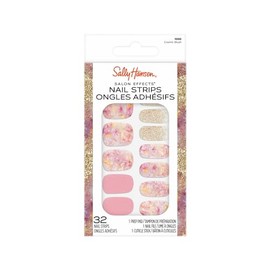 Sally Hansen Salon Effects Nail Strips | No UV Light Needed, No Dry Time, Long-Lasting, Non-Damaging | 32 Nail Strips, 1 Cuticle Stick, Nail File, Prep Pad | Cosmic Blush
