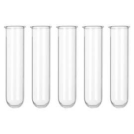 YIBOT Glass Plant Propagation Tubes Accessories Glass Test Tubes Tiered Planters Wall Terrarium for Home Office Plant Hanger Flower Vases Wall Decor Hydroponic Cuttings (5 Tube Vases) Clear
