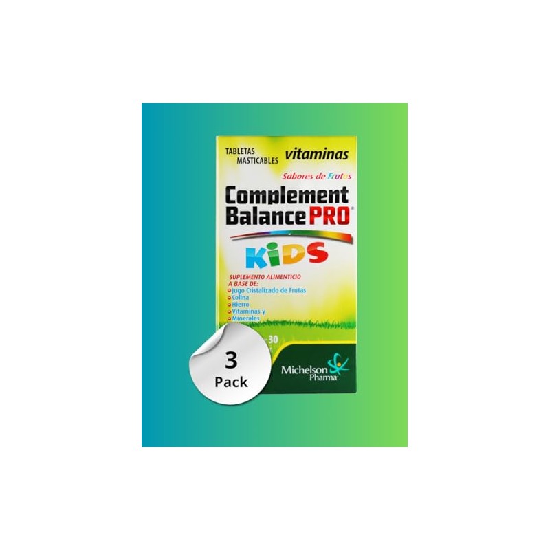 Complement Balance PRO Kids - Tabletas masticables. 3 PACK. Michelson
