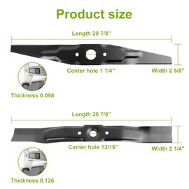 crenlux 72531-VE2-020 & 72511-VE1-020 Lawn Mower Blade Set for 21-inch Mowers Compatible with HRB215 HRB216 HRB217 Lawn Mower Blade Set Replace Set 72531-VE2-010 & 72511-VE1-010