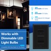 LIDER Combination Dual Dimmer Light Switch Control, 2 Sliding Light