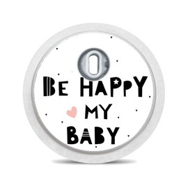 FreeStyle Libre 3 Sensor Stickers, Set of 10 "Be Happy" Stickers for Sensors Diasticker®