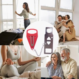ADEGO Portable Door Lock - Door Latch Without Holes for Safe Travel - Door Lock No Holes Anti-Theft for Travel, Hotel, Home, Apartment