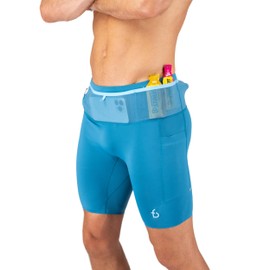 FlipBelt Men's Compression Shorts 3.0 - Glacier Blue - M