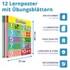 LOGIJO 12 Educational Montessori Maths Learning Posters Set A4 with