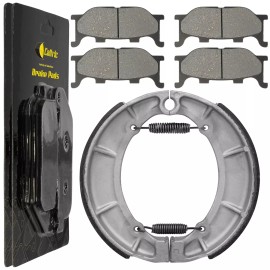 Caltric Front Brake Pads & Rear Shoes for Yamaha XV1100 Virago 1100 1999