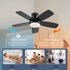 KNUN 42 Inch Ceiling Fan with Light and Remote/App Control,