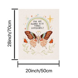 JV Home Mushroom Tapestry for Wall Decor Funny Decorative Aesthetic Wall Art for Bedroom Living Room Boho Decoration For House 24x27 inch Off White/Red Set of 3