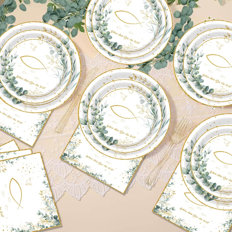 Birthday Party Tableware Set Schön Dass Du Da Bist, Paper