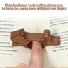 Mabor Walnut Dog Page Holder - Smooth Wood Thumb Bookmark