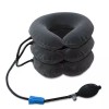 Unknown 경추 공기압목 보호대 목서포트 견인기 공기주입식 견인장치 지지대 어깨 [고급형 그레이] Cervical Air Pillow Support Neck Support Traction Air Injection Traction Device Support Shoulder [Premium Gray]