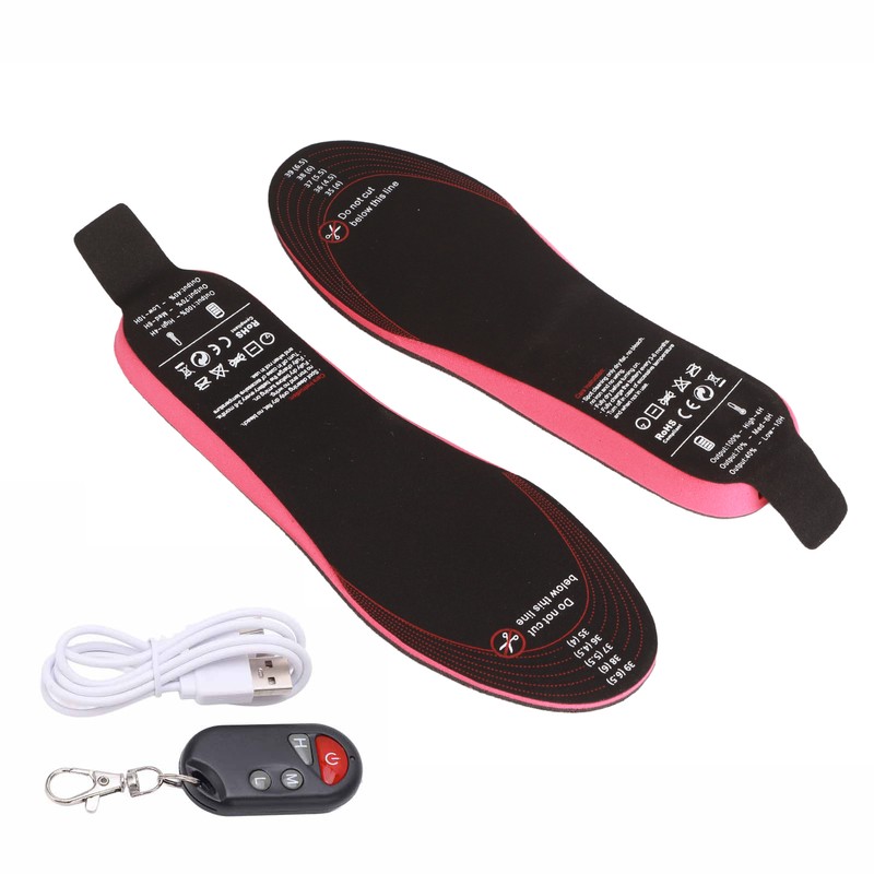 Heated Insoles DIY Cuttable Smart Remote Control USB Rechargeable Electric