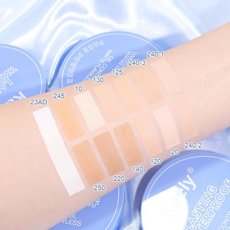 evpct Oil Control Pressed Face Powder Compact for Women, Translucent