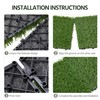 Yaheetech 12" x 12" Artificial Grass, Turf Tiles Interlocking Self-draining