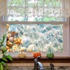 HOMETITUTE Seaside Shell Starfish Scene Window Cling 39.3x17.7 Inch PVC
