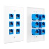 iwillink (1-Pack) 6-Port Ethernet Wall Plate, RJ45 Wall Plate with